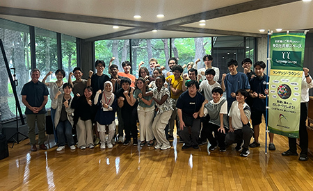 Engineering students pose for a group photo during the Japan study abroad program.